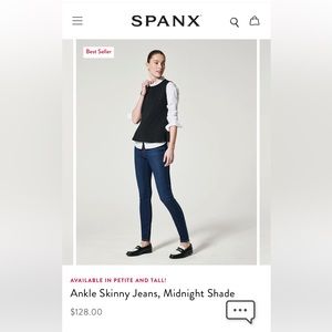 Ankle Skinny Jeans, Midnight Shade NWT sizes M Tall